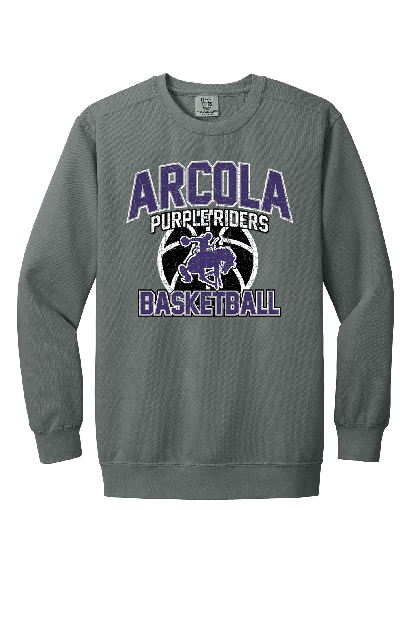 Arcola - Basketball - Design 01 - Crewneck Sweatshirt - Comfort Color 1566