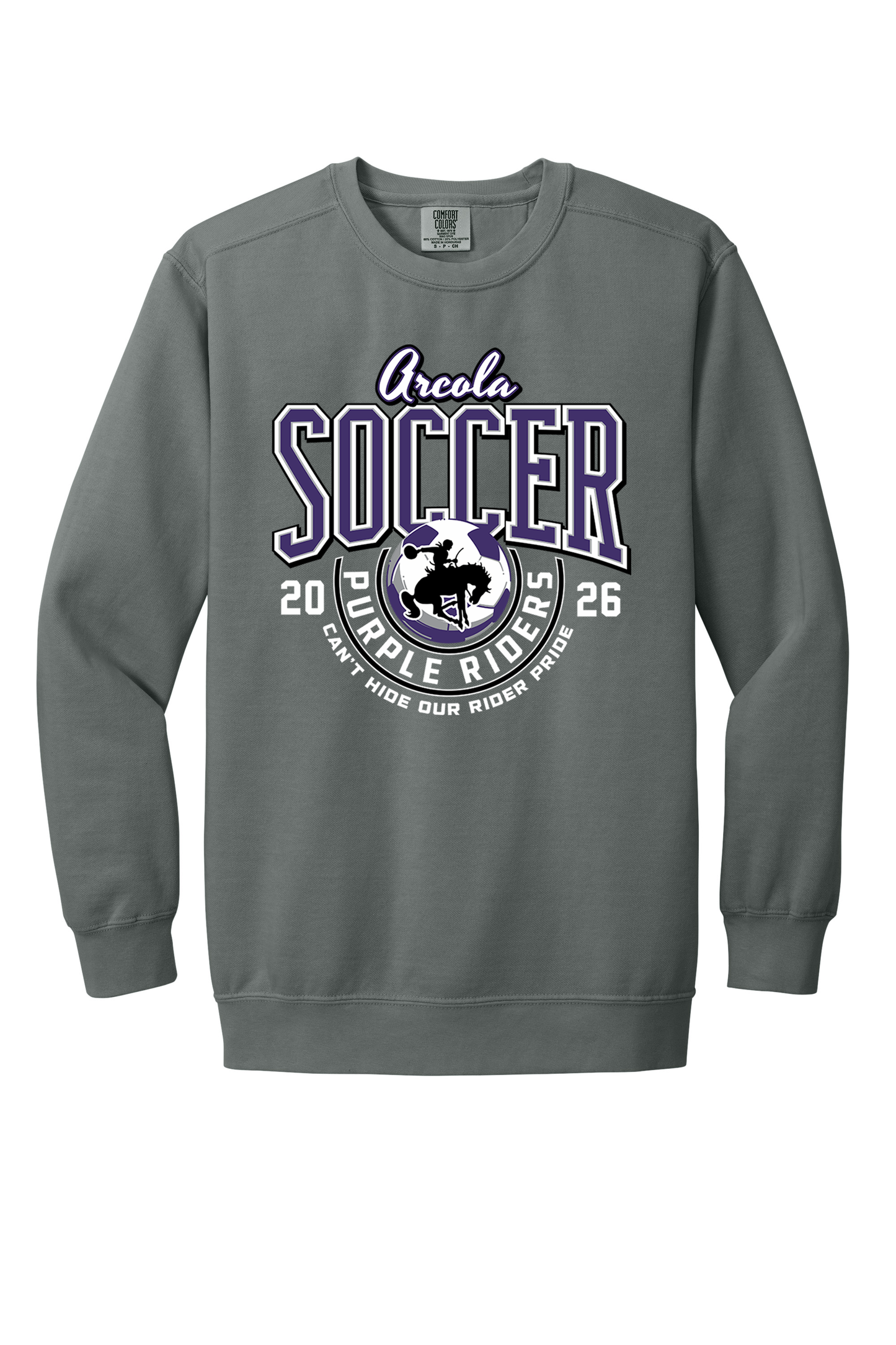 Arcola - Soccer - Design 03 - Crewneck Sweatshirt - Comfort Color 1566