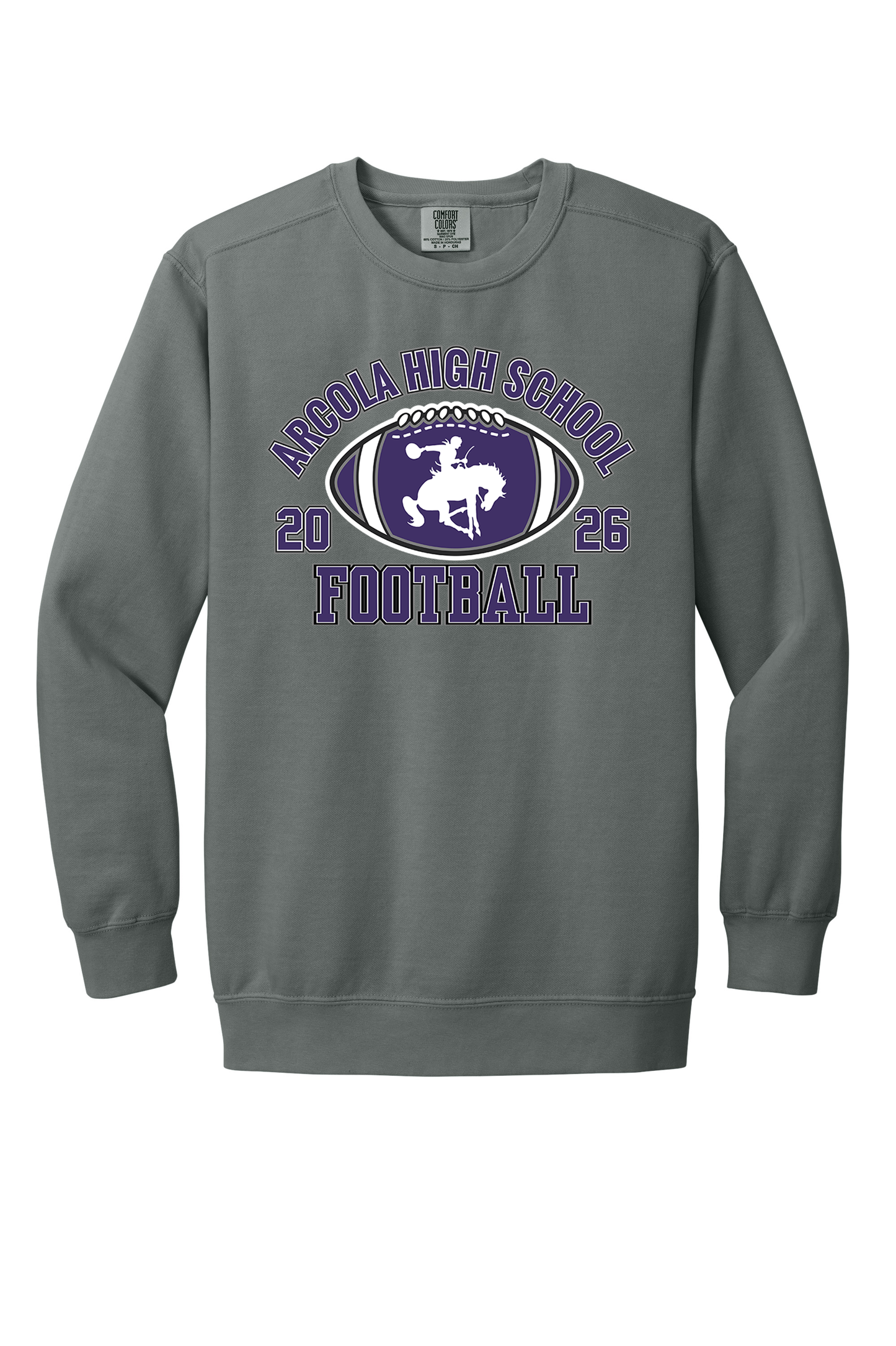 Arcola - Football - Design 03 - Crewneck Sweatshirt - Comfort Color 1566
