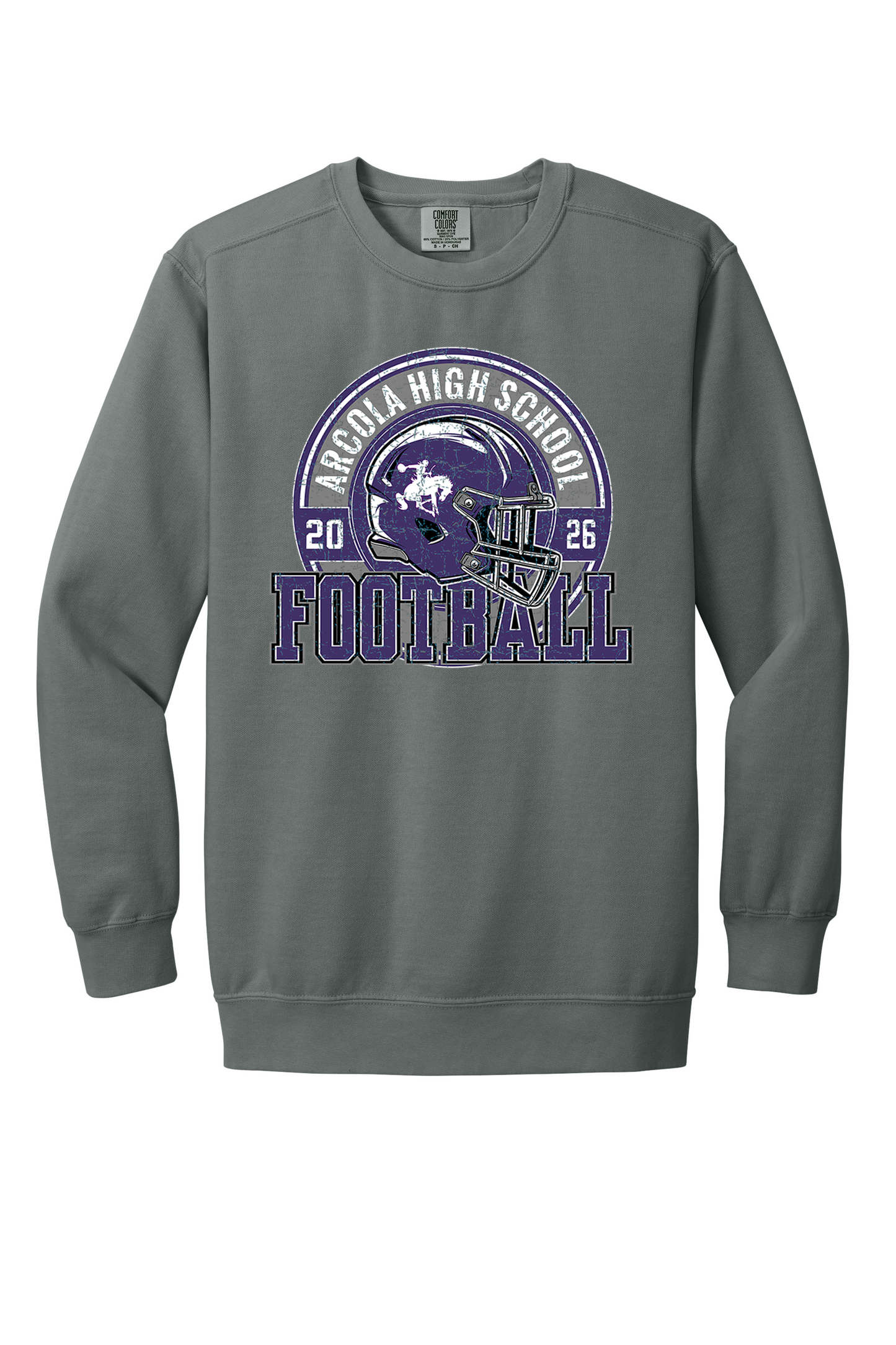 Arcola - Football - Design 02 - Crewneck Sweatshirt - Comfort Color 1566