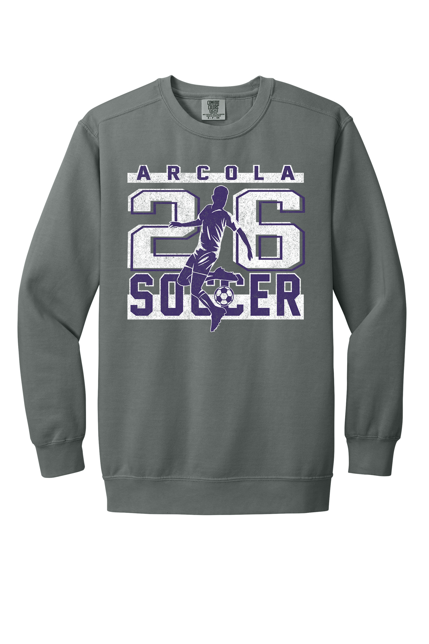 Arcola - Soccer - Design 02 - Crewneck Sweatshirt - Comfort Color 1566