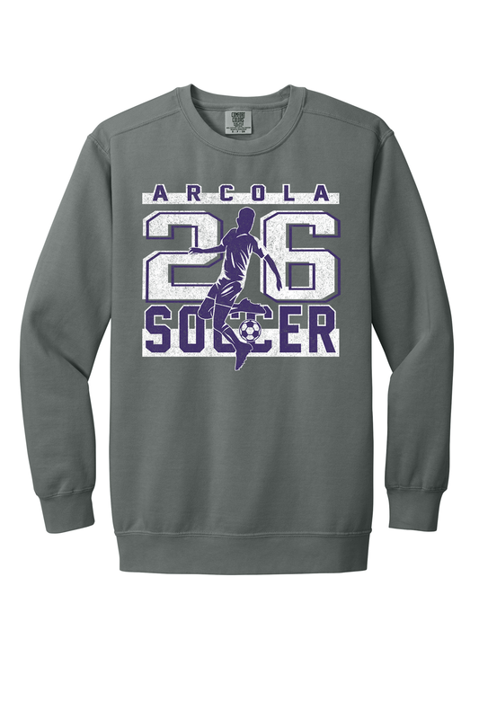 Arcola - Soccer - Design 02 - Crewneck Sweatshirt - Comfort Color 1566