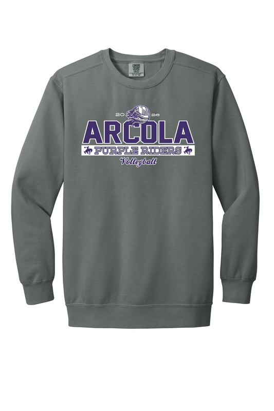 Arcola - Volleyball - Design 01 - Crewneck Sweatshirt - Comfort Color 1566