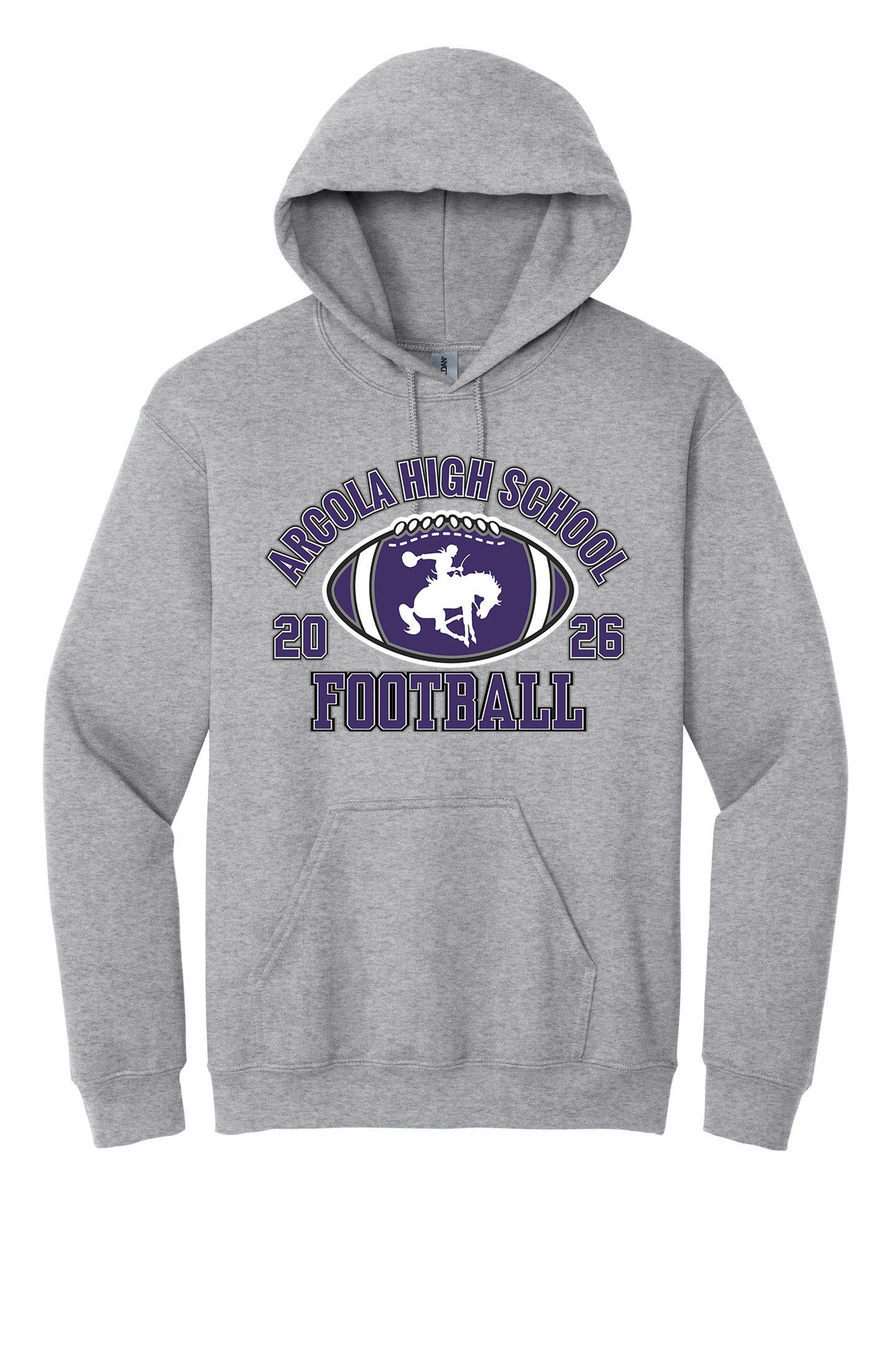 Arcola - Football - Design 03 - Hooded Sweatshirt - Gildan 18500