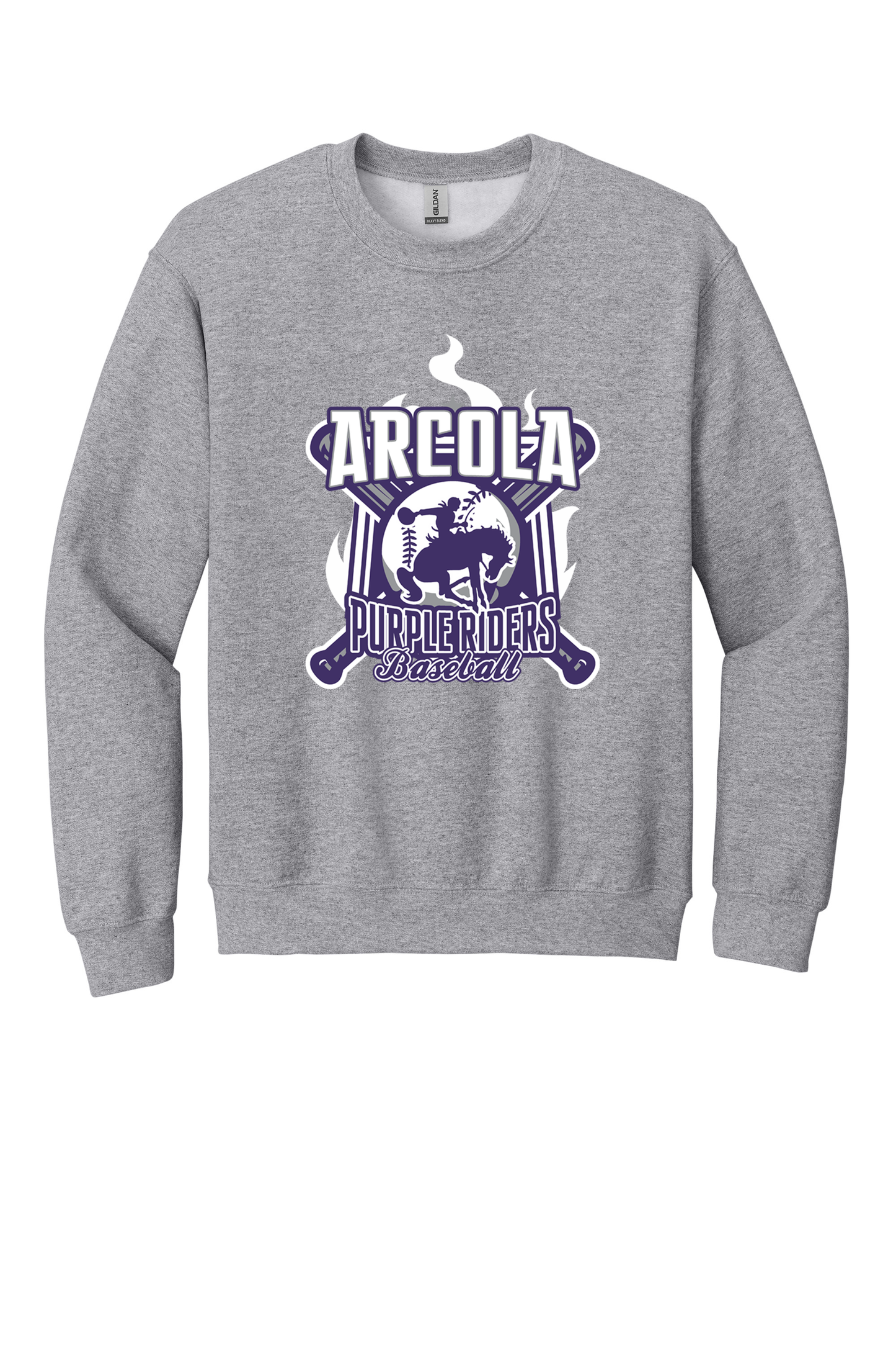 Arcola - Baseball - Design 05 - Crewneck Sweatshirt - Gildan 18000