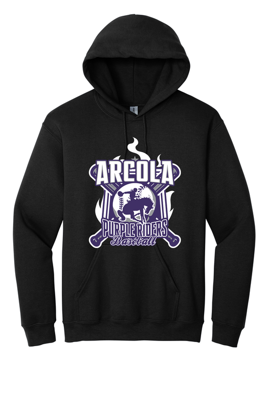 Arcola - Baseball - Design 05 - Hooded Sweatshirt - Gildan 18500
