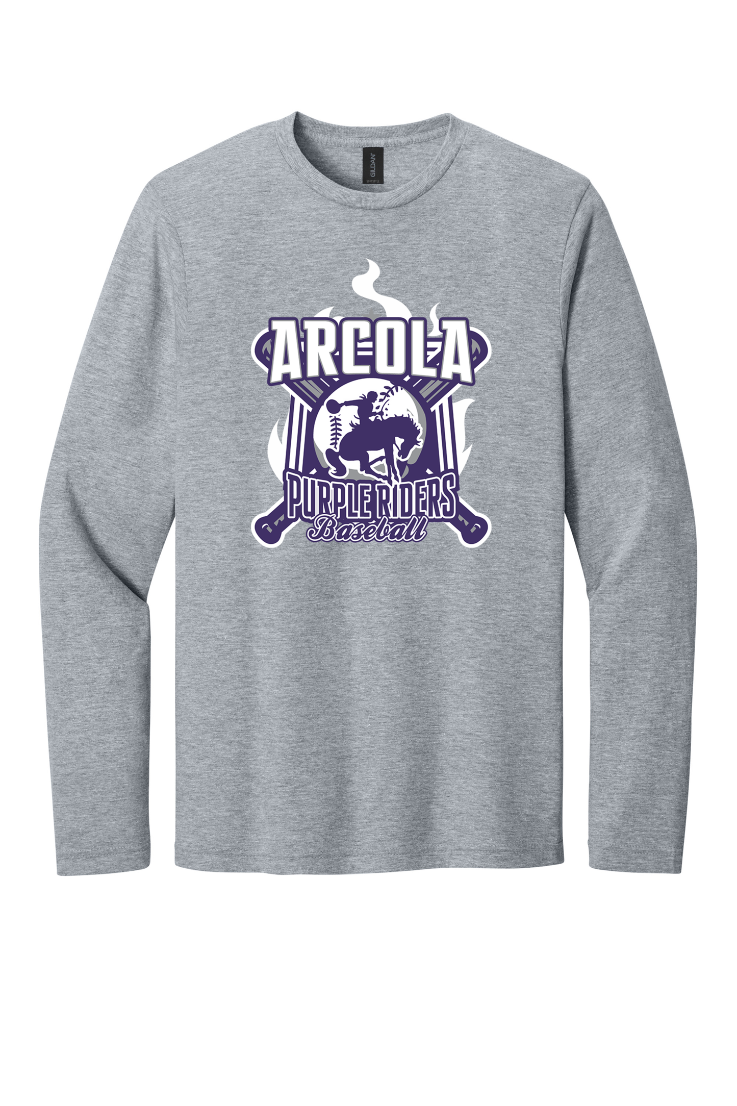 Arcola - Baseball - Design 05 - Long Sleeve T - Gildan 64400