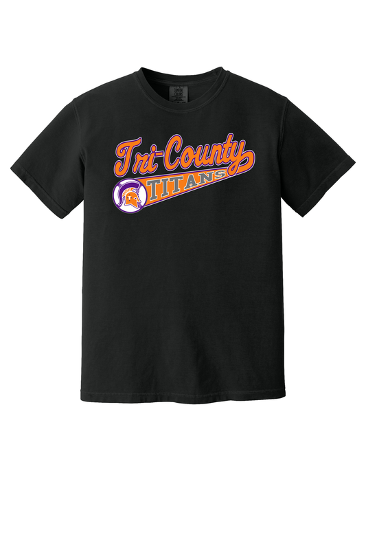 Tri-County - Baseball - Design 01 - T-shirt - Comfort Color 1717 - Black