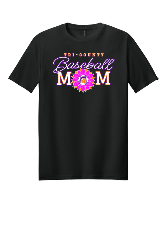 Tri-County - Baseball - Design 02 - T-shirt - Gildan 64000 - Black