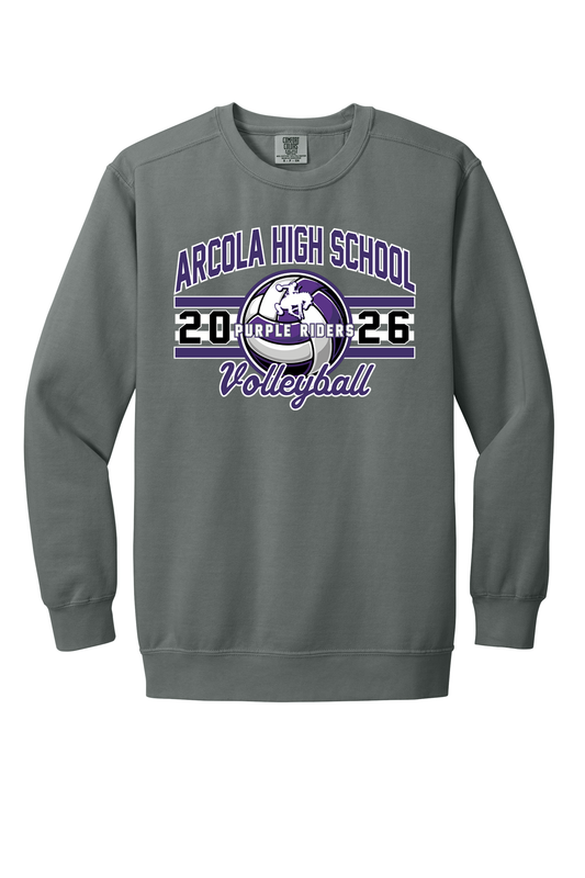 Arcola - Volleyball - Design 03 -  Crewneck Sweatshirt - Comfort Color 1566