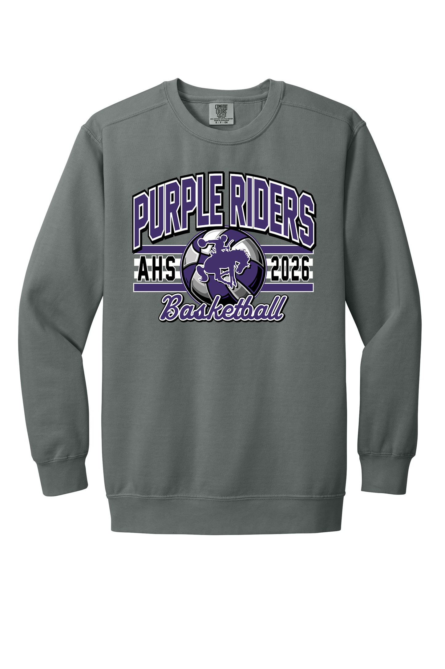 Arcola - Basketball - Design 02 -  Crewneck Sweatshirt - Comfort Color 1566