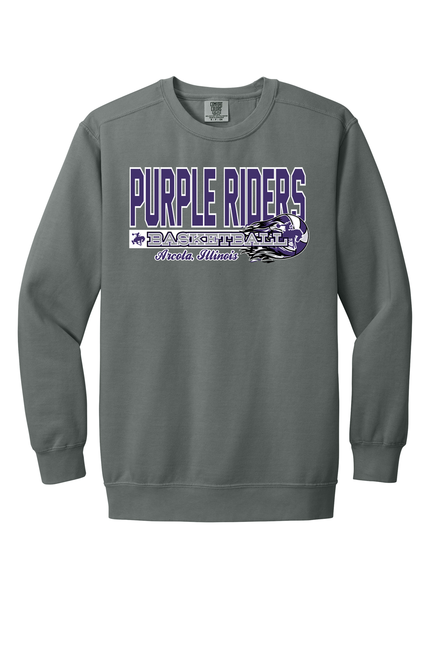 Arcola - Basketball - Design 03 -  Crewneck Sweatshirt - Comfort Color 1566