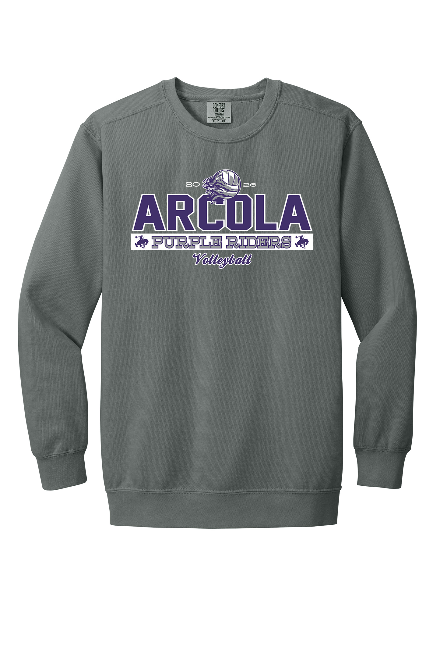 Arcola - Volleyball - Design 01 -  Crewneck Sweatshirt - Comfort Color 1566