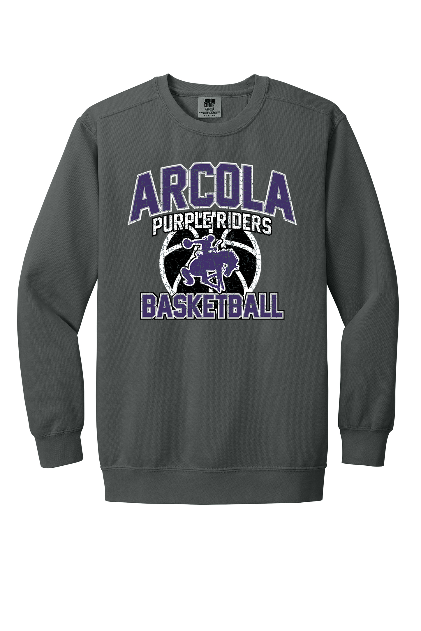 Arcola - Basketball - Design 01 -  Crewneck Sweatshirt - Comfort Color 1566