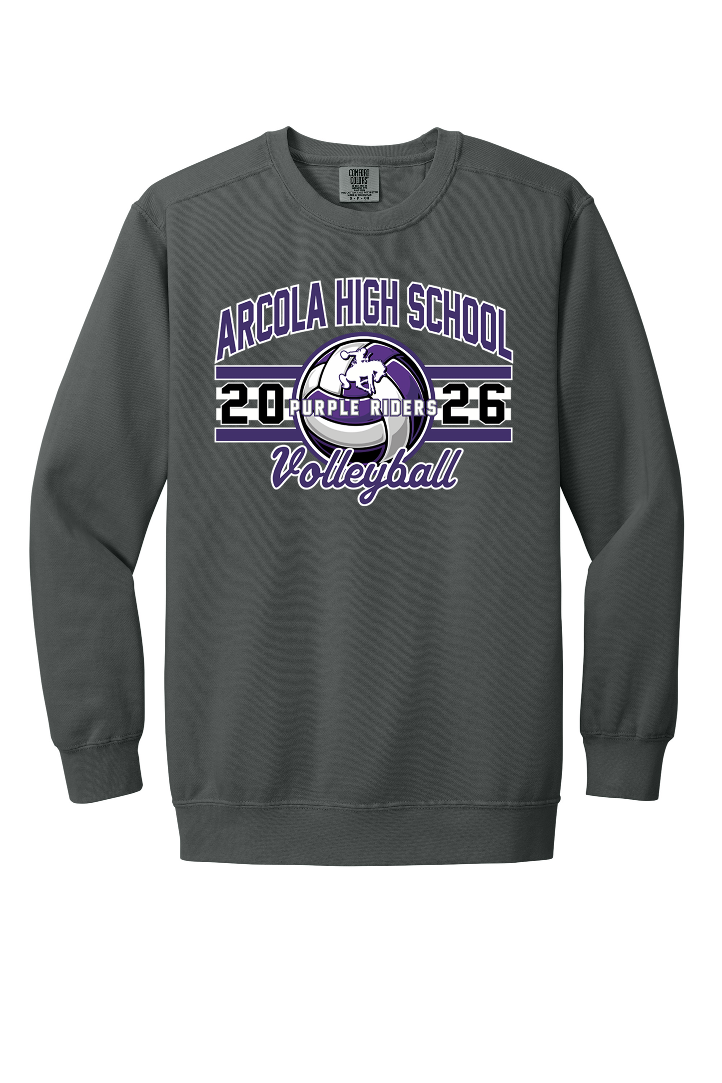 Arcola - Volleyball - Design 03 -  Crewneck Sweatshirt - Comfort Color 1566