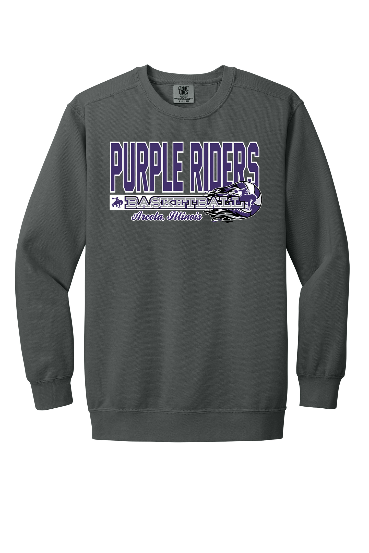 Arcola - Basketball - Design 03 -  Crewneck Sweatshirt - Comfort Color 1566