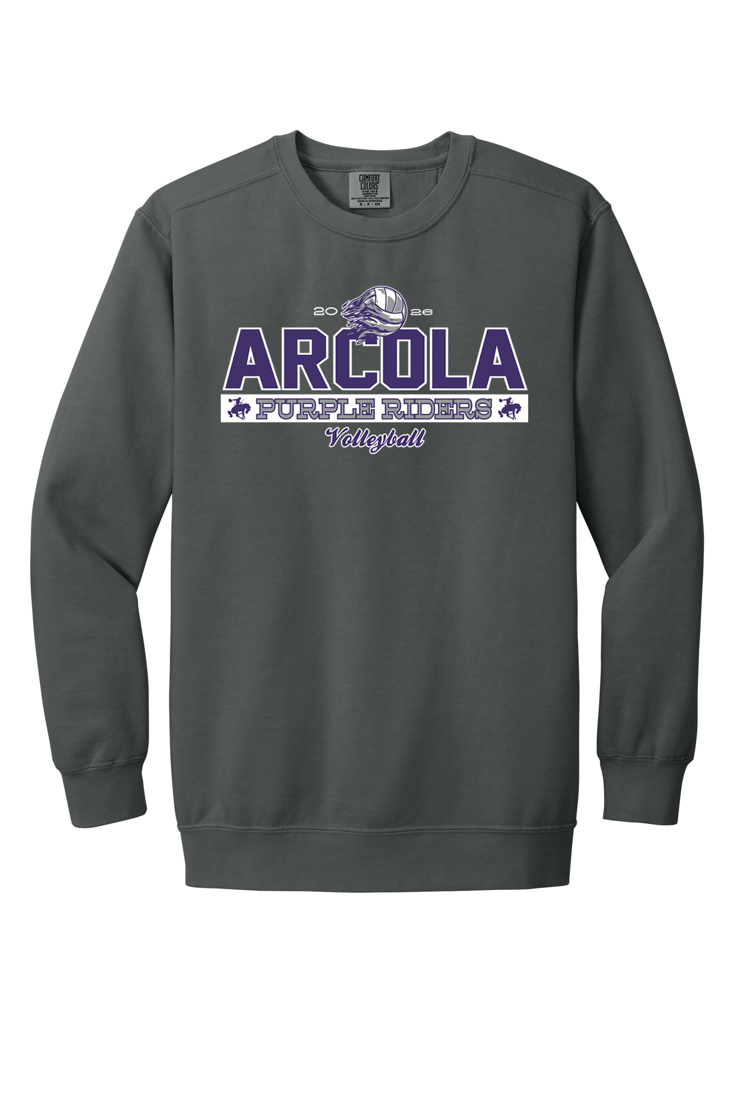 Arcola - Volleyball - Design 01 -  Crewneck Sweatshirt - Comfort Color 1566