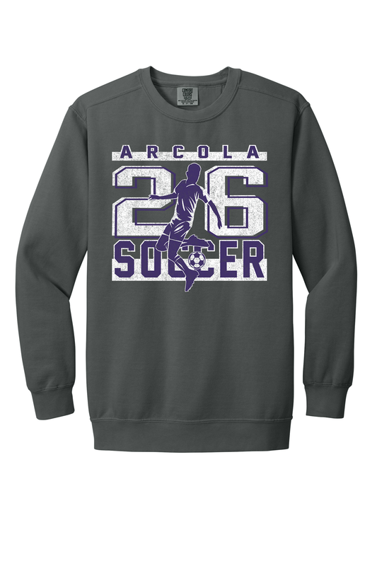 Arcola - Soccer - Design 02 -  Crewneck Sweatshirt - Comfort Color 1566