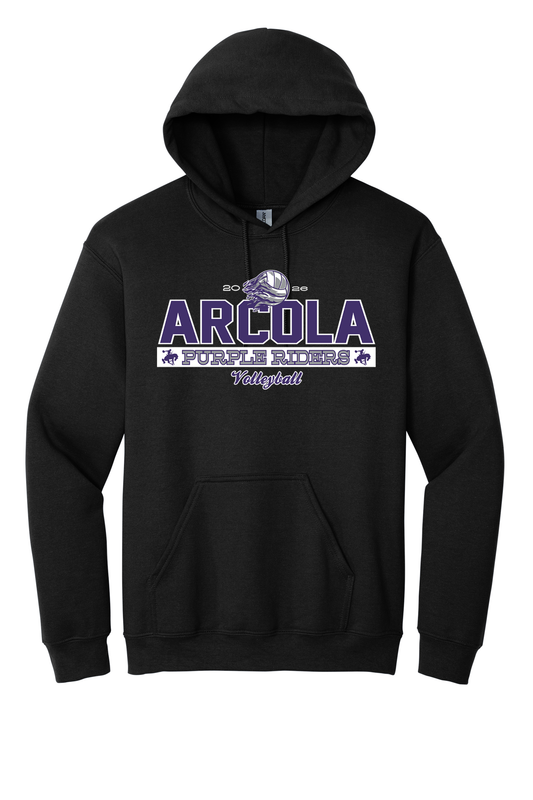Arcola - Volleyball - Design 01 -  Hooded Sweatshirt - Gildan 18500