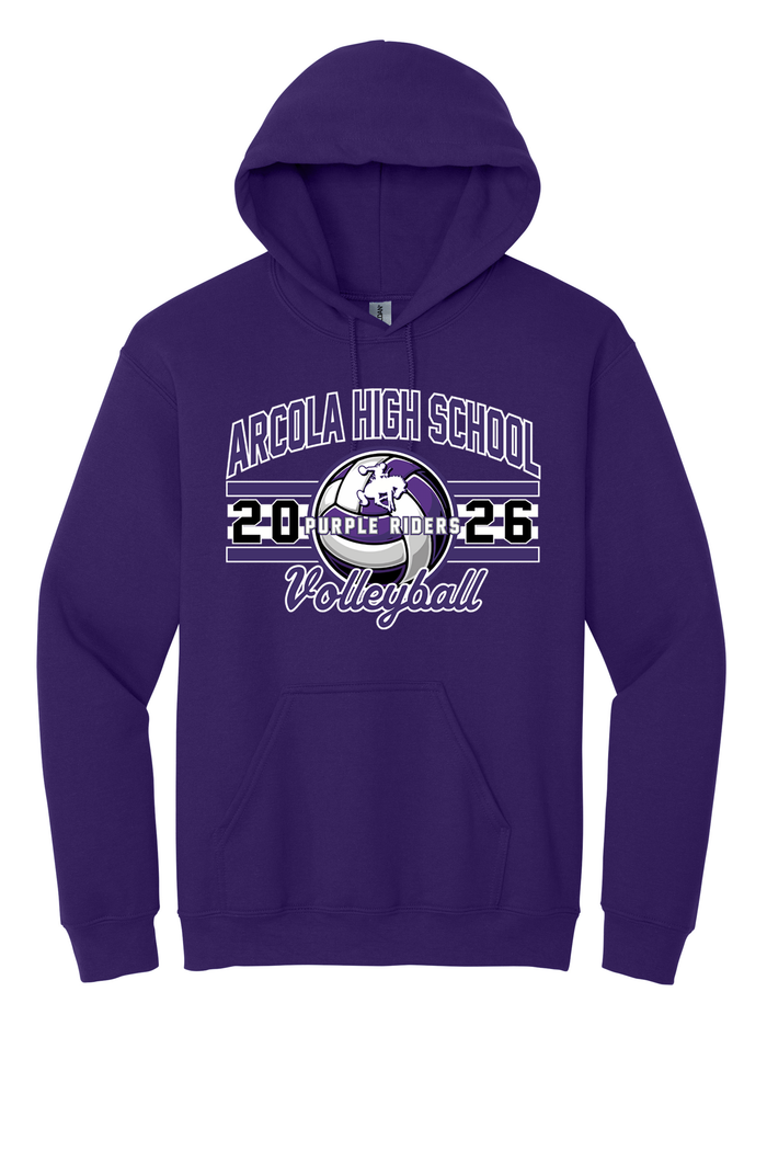 Arcola - Volleyball - Design 03 -  Hooded Sweatshirt - Gildan 18500