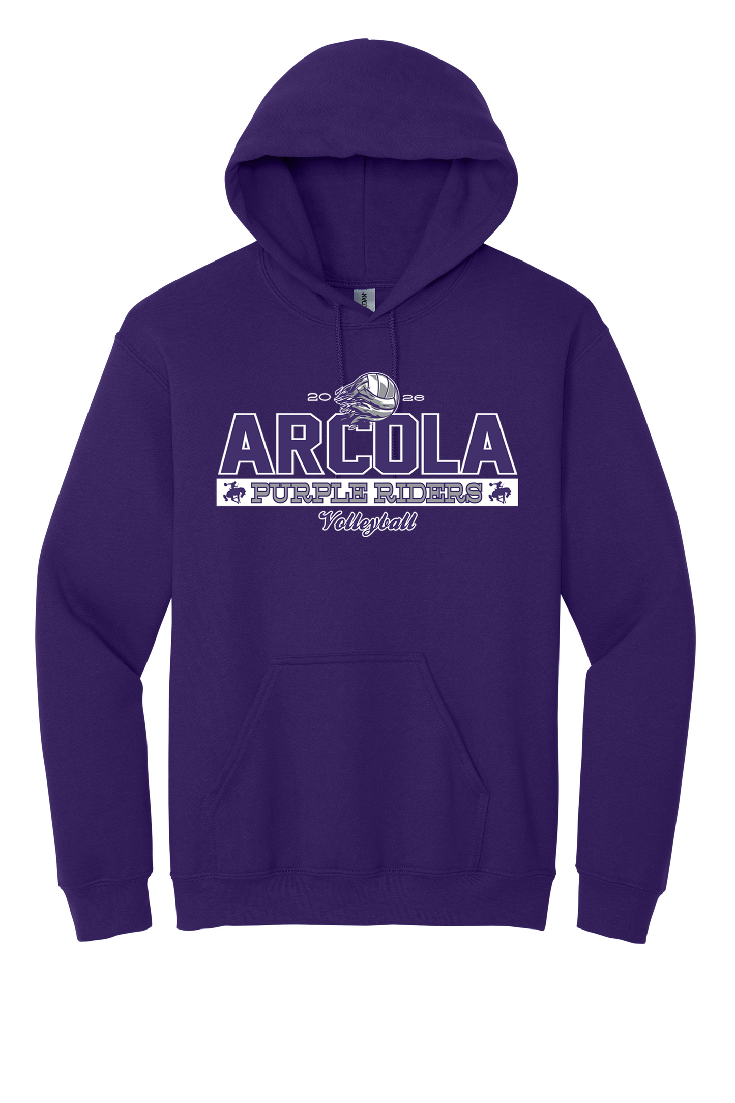 Arcola - Volleyball - Design 01 -  Hooded Sweatshirt - Gildan 18500