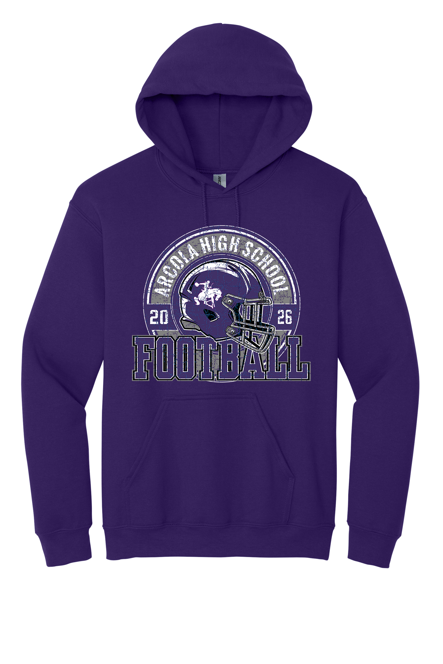 Arcola - Football - Design 02 -  Hooded Sweatshirt - Gildan 18500