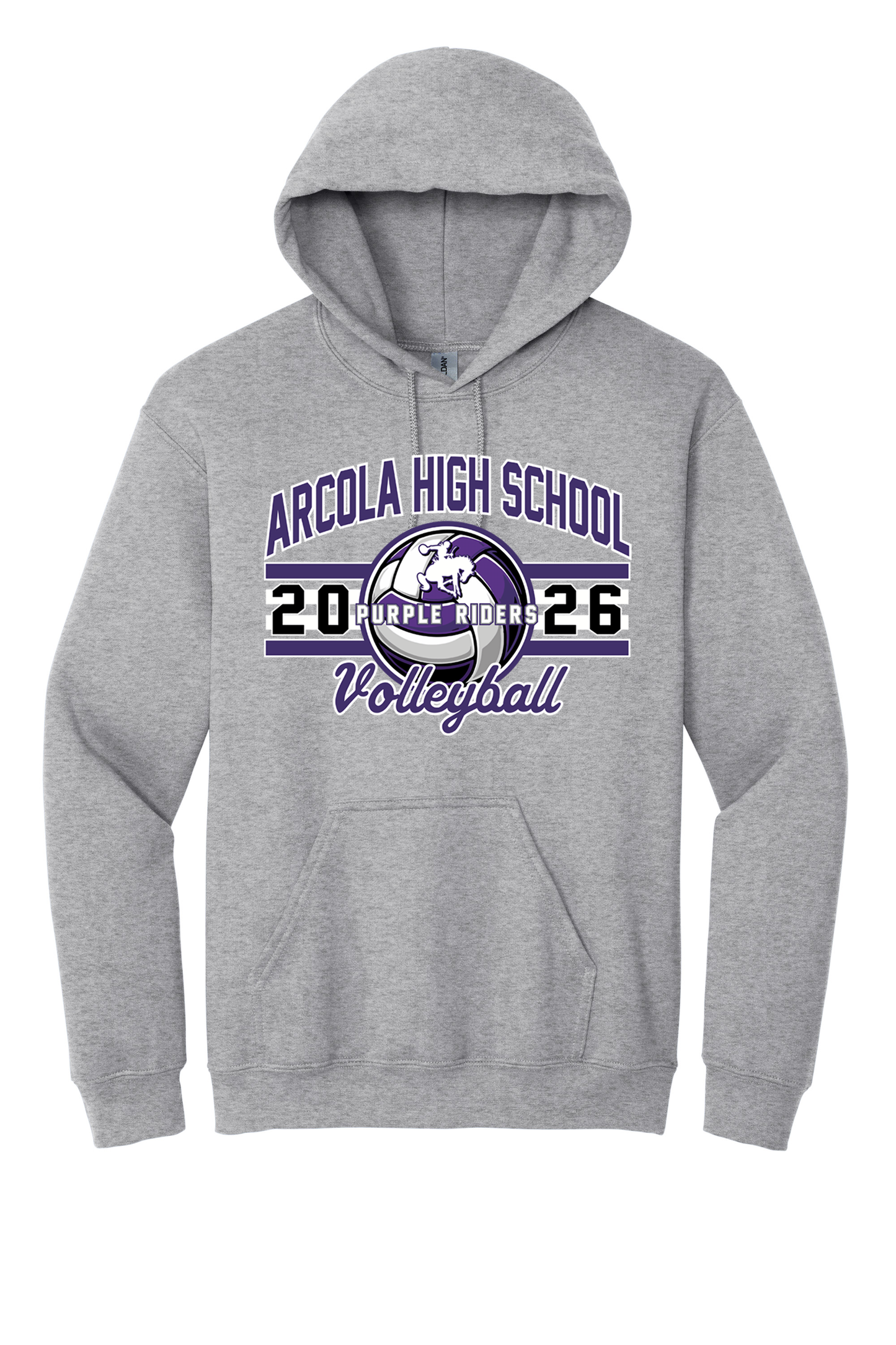 Arcola - Volleyball - Design 03 -  Hooded Sweatshirt - Gildan 18500