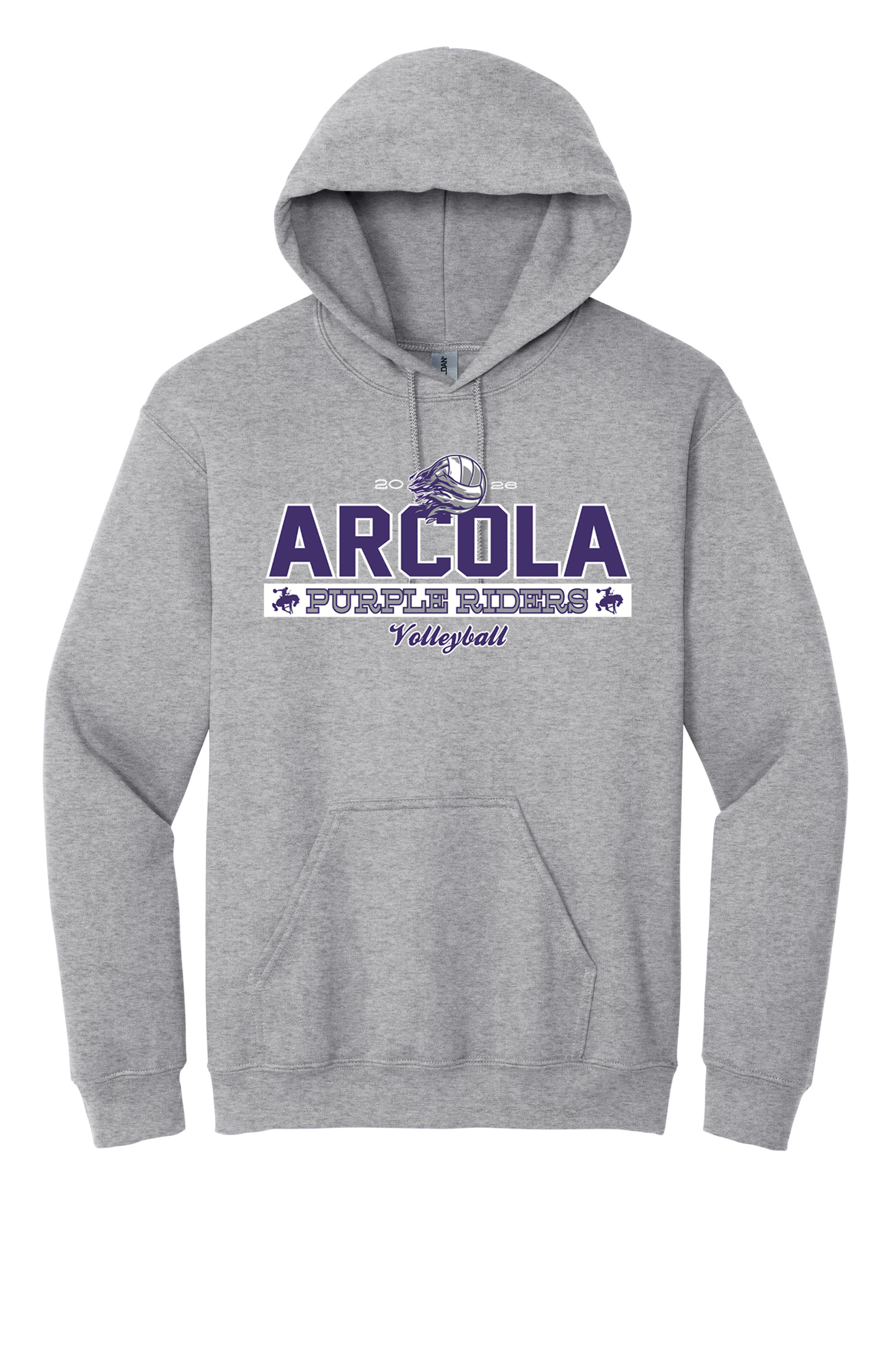 Arcola - Volleyball - Design 01 -  Hooded Sweatshirt - Gildan 18500