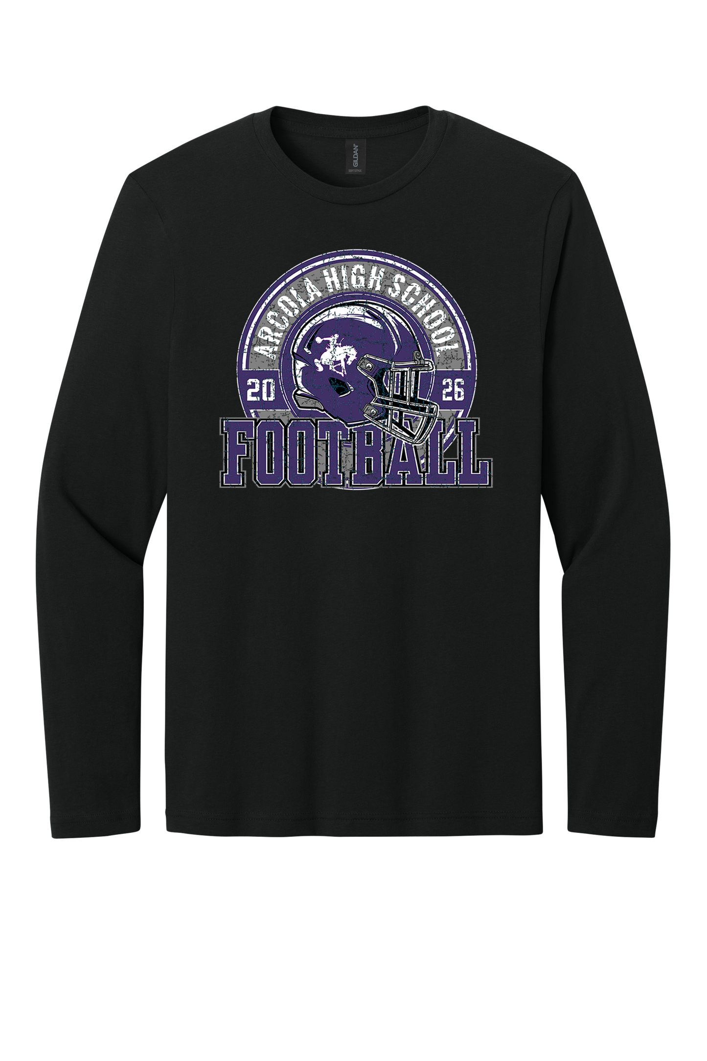 Arcola - Football - Design 02 -  Long Sleeve T - Gildan 64400