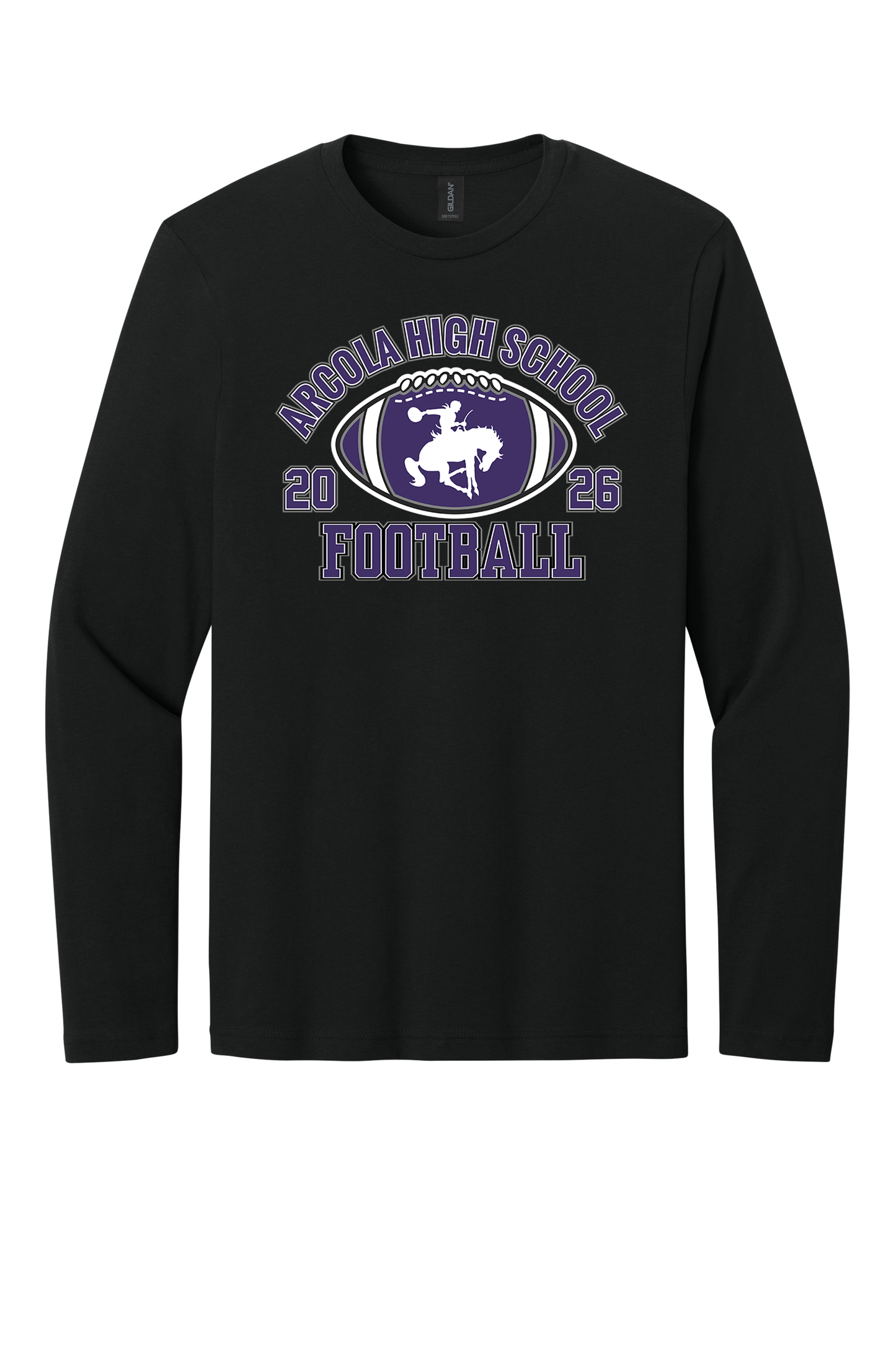 Arcola - Football - Design 03 -  Long Sleeve T - Gildan 64400