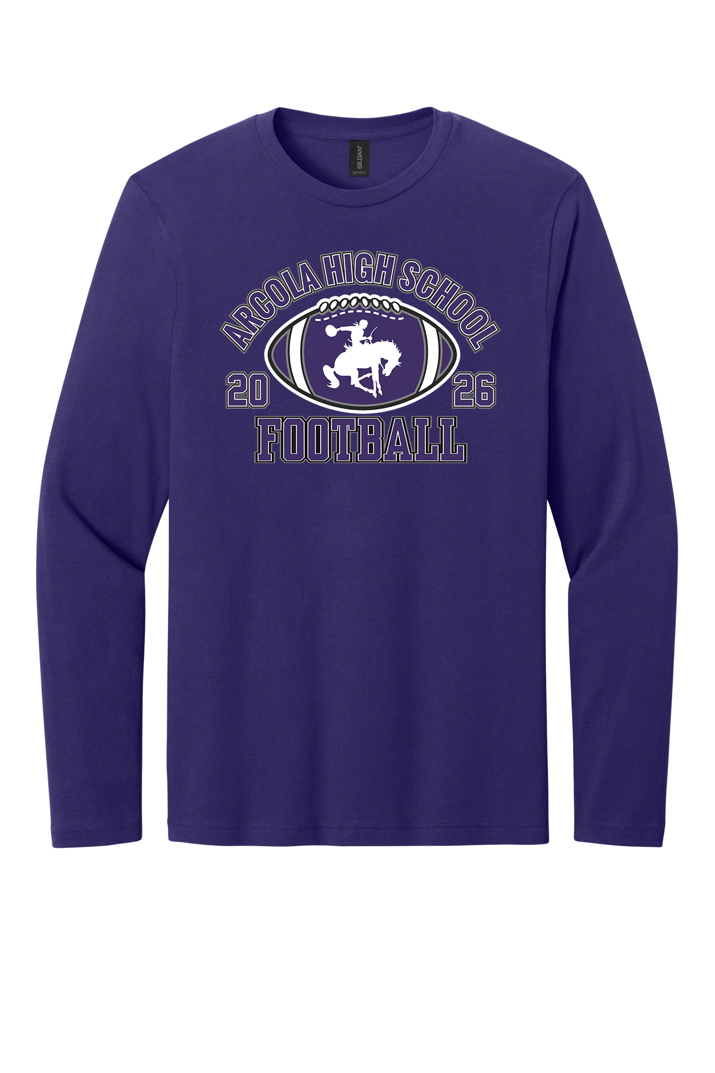 Arcola - Football - Design 03 -  Long Sleeve T - Gildan 64400