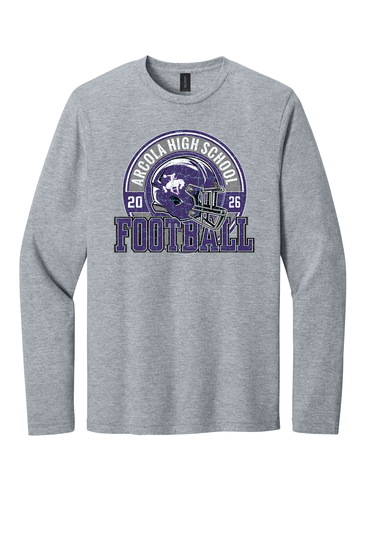 Arcola - Football - Design 02 -  Long Sleeve T - Gildan 64400