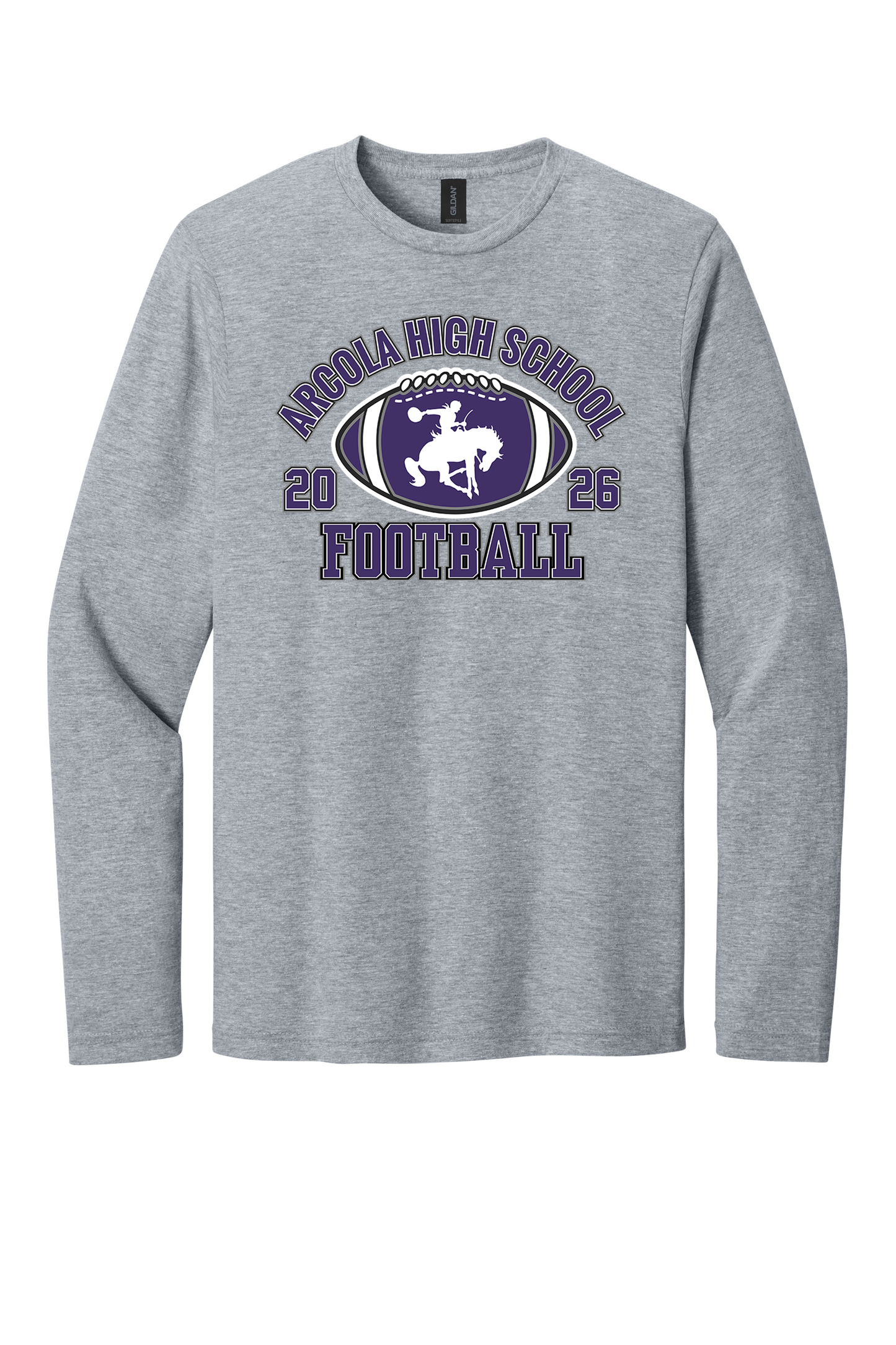 Arcola - Football - Design 03 -  Long Sleeve T - Gildan 64400