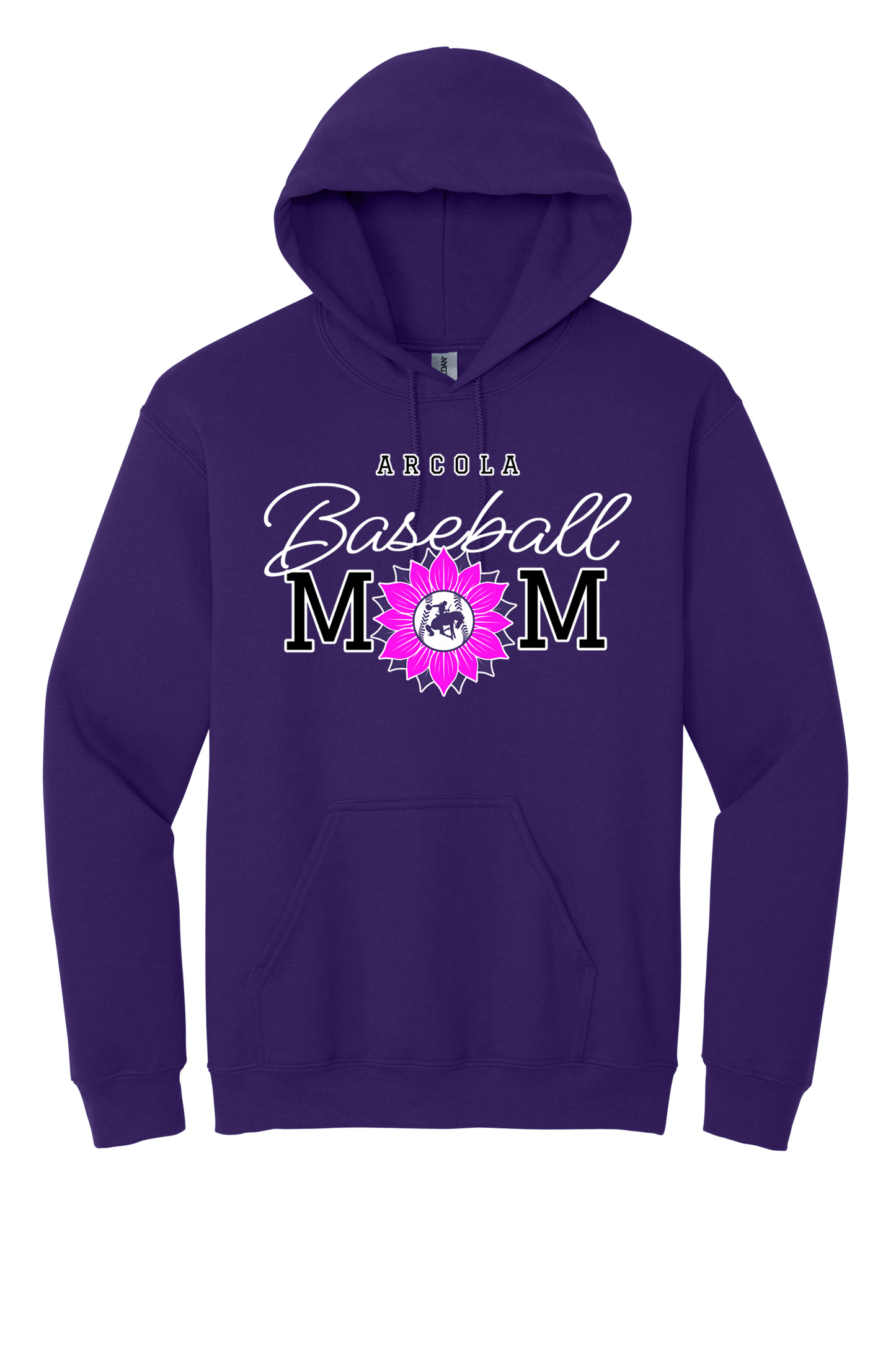 Arcola - Baseball - Design 02 -  Hooded Sweatshirt - Gildan 18500