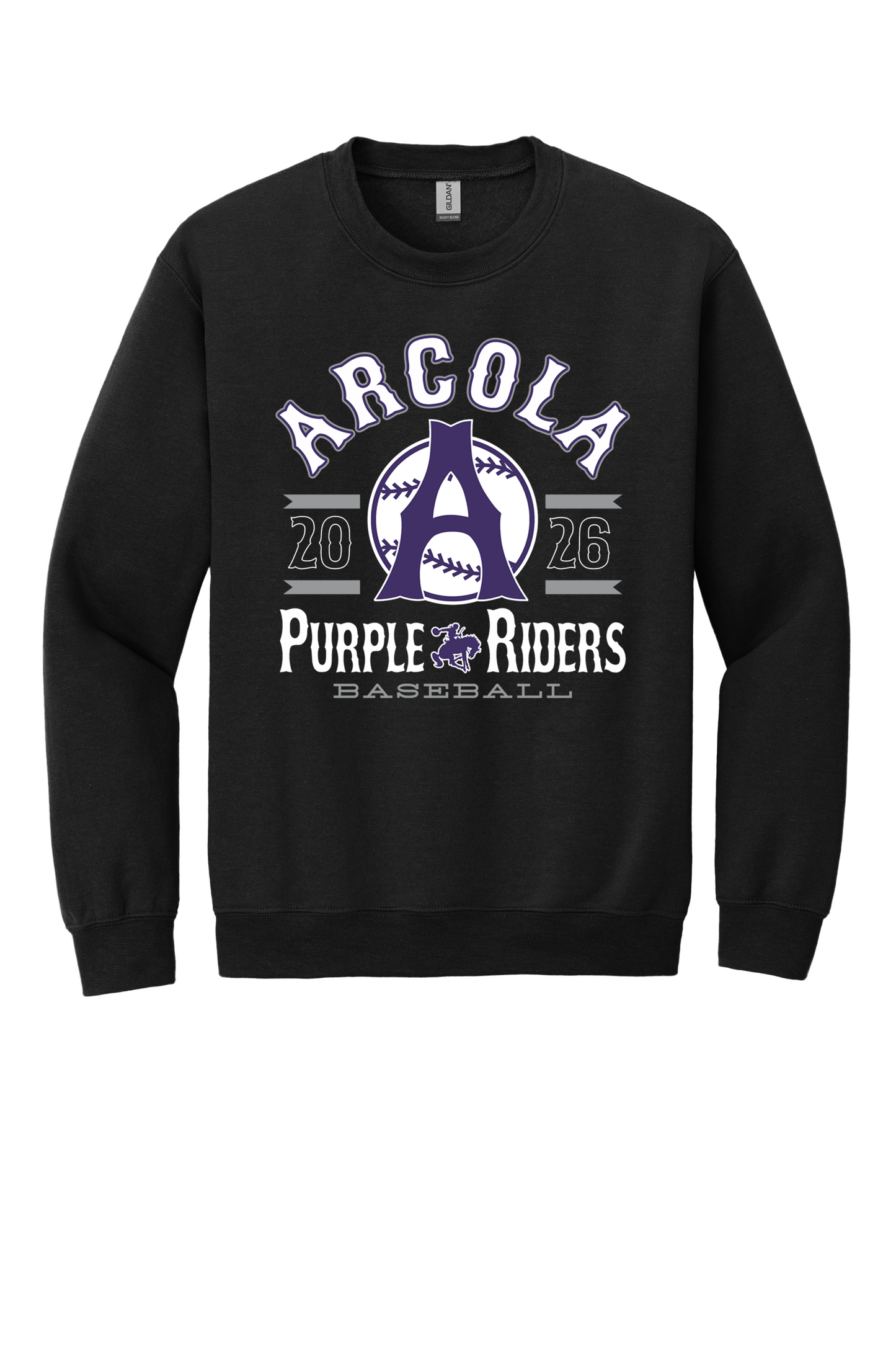 Arcola - Baseball - Design 04 -  Crewneck Sweatshirt - Gildan 18000