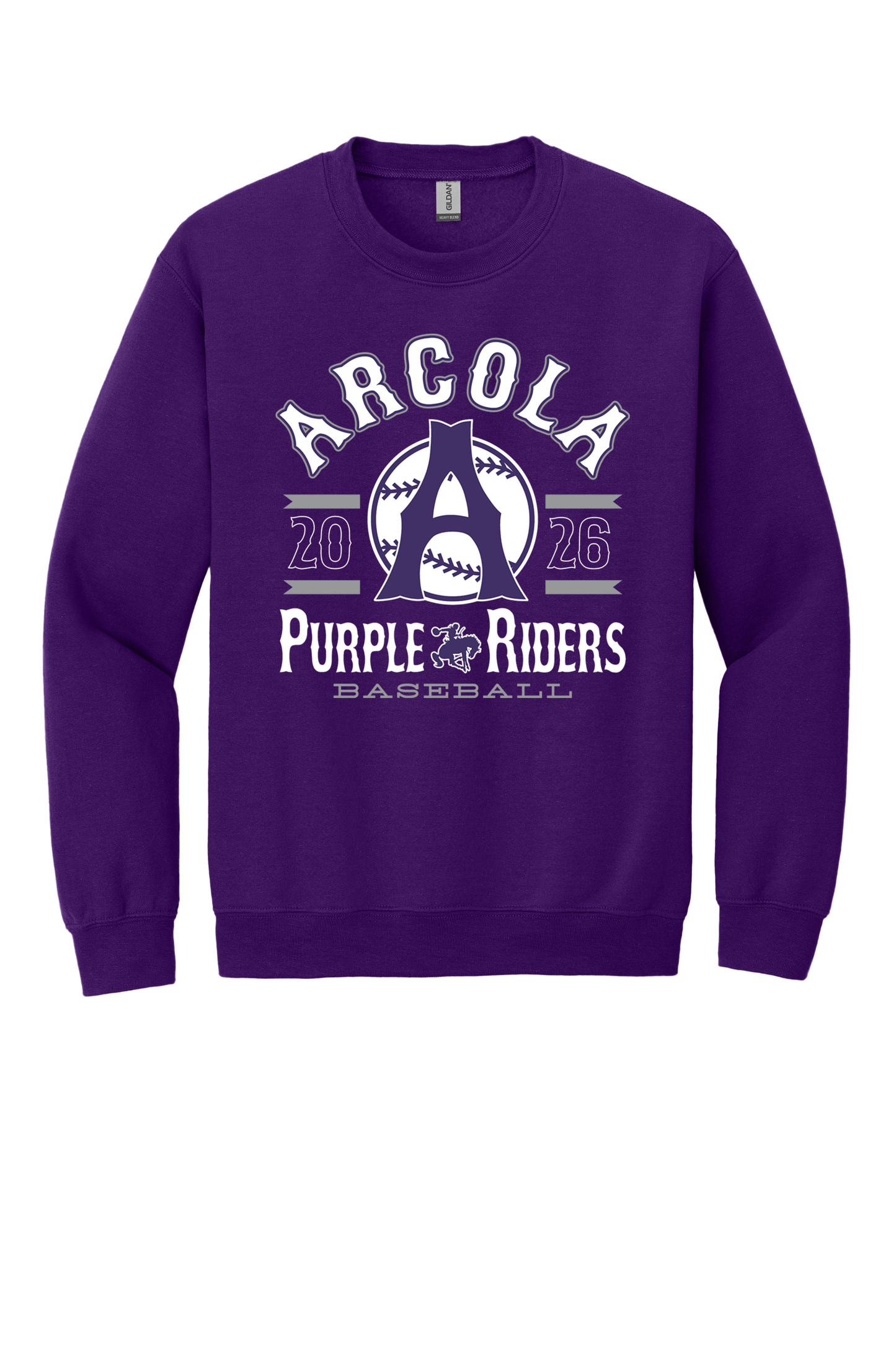 Arcola - Baseball - Design 04 -  Crewneck Sweatshirt - Gildan 18000