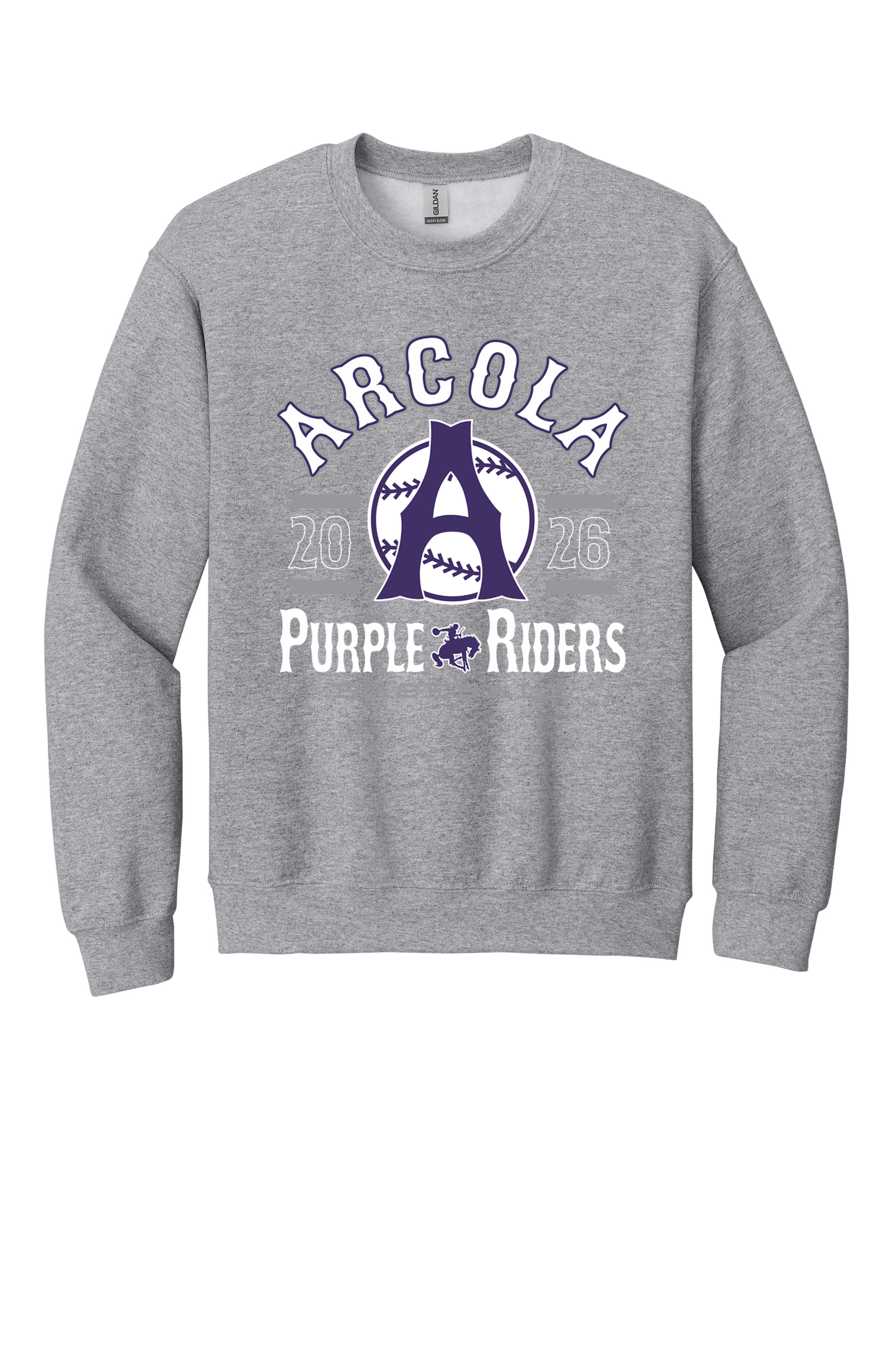 Arcola - Baseball - Design 04 -  Crewneck Sweatshirt - Gildan 18000