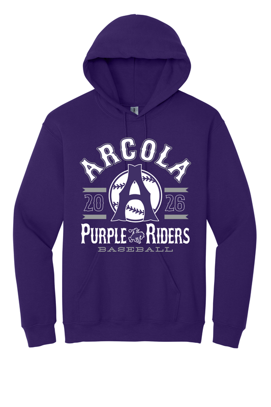 Arcola - Baseball - Design 04 -  Hooded Sweatshirt - Gildan 18500
