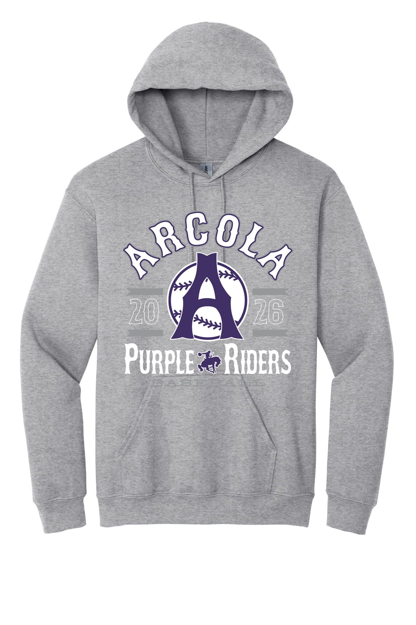 Arcola - Baseball - Design 04 -  Hooded Sweatshirt - Gildan 18500