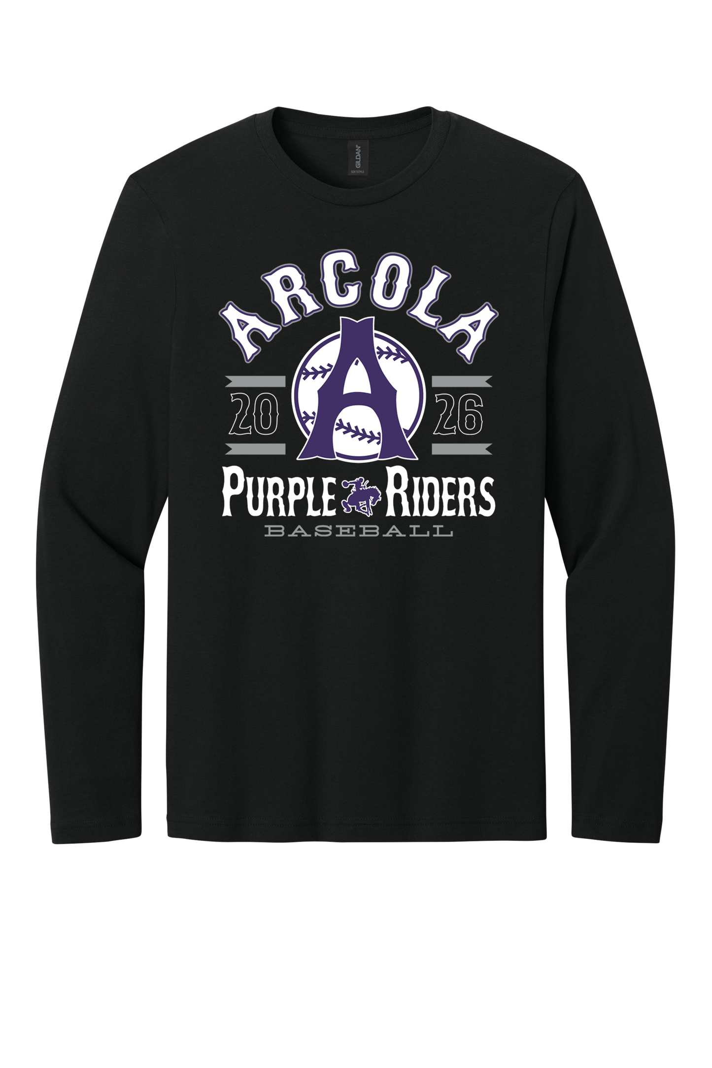 Arcola - Baseball - Design 04 -  Long Sleeve T - Gildan 64400