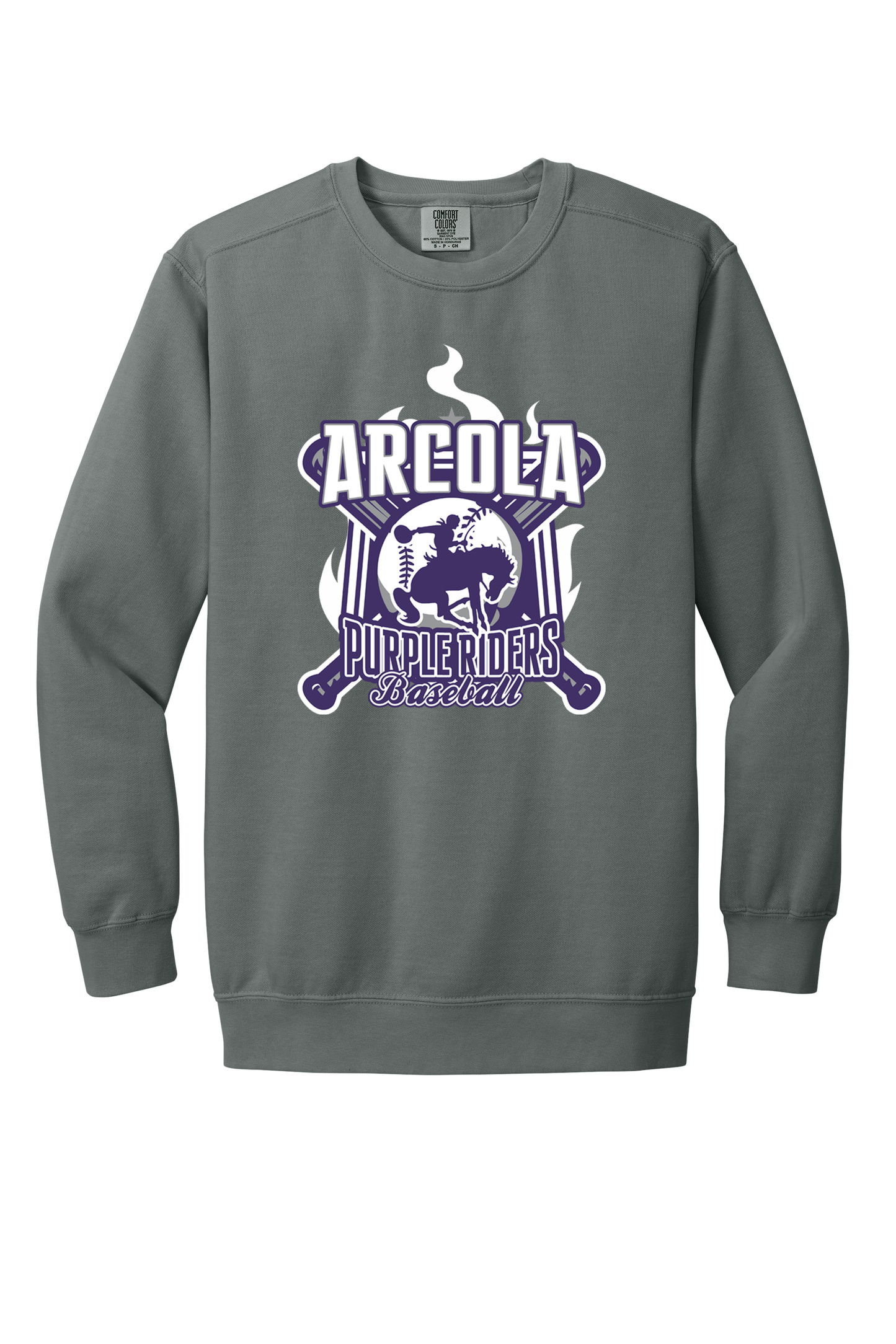 Arcola - Baseball - Design 05 -  Crewneck Sweatshirt - Comfort Color 1566