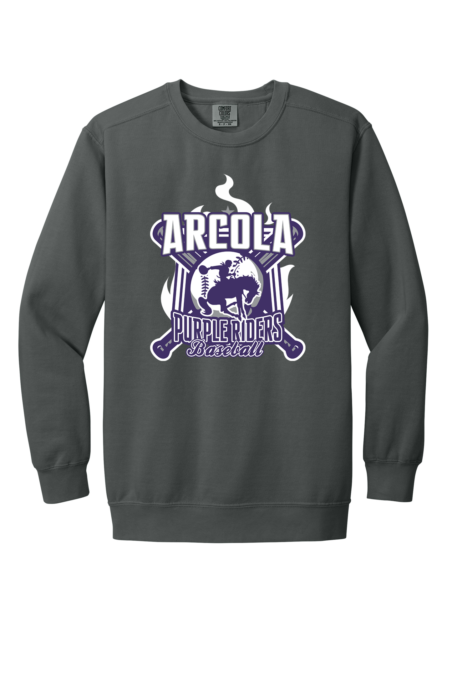 Arcola - Baseball - Design 05 -  Crewneck Sweatshirt - Comfort Color 1566
