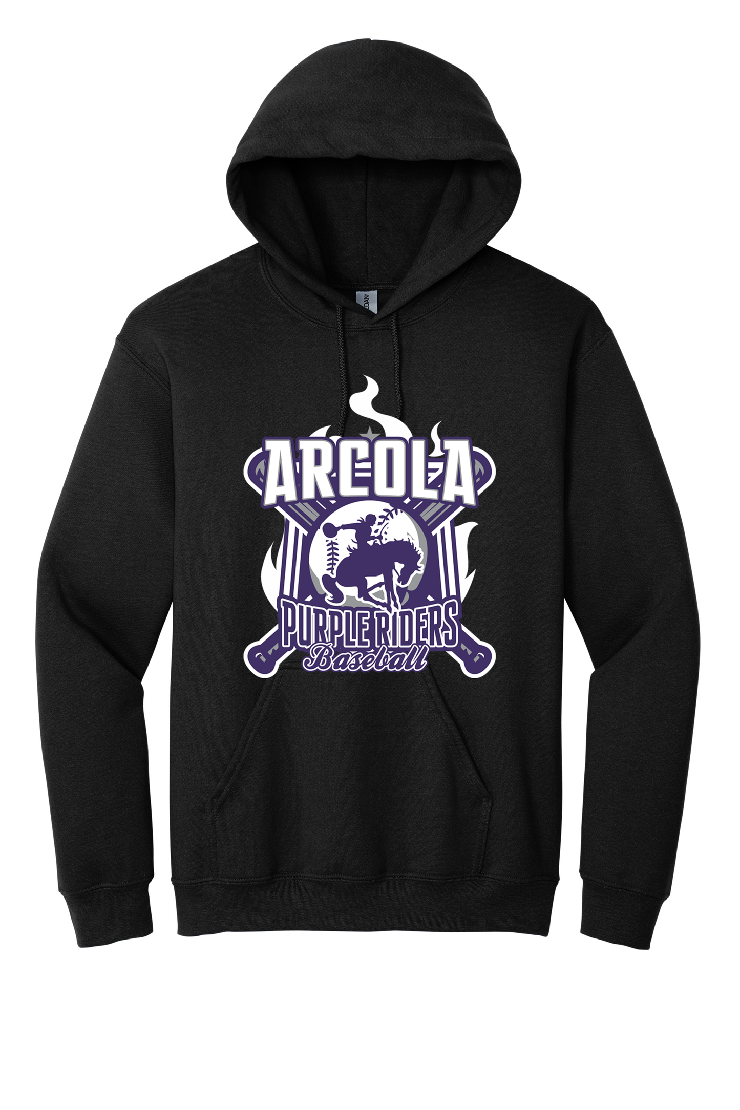 Arcola - Baseball - Design 05 -  Hooded Sweatshirt - Gildan 18500