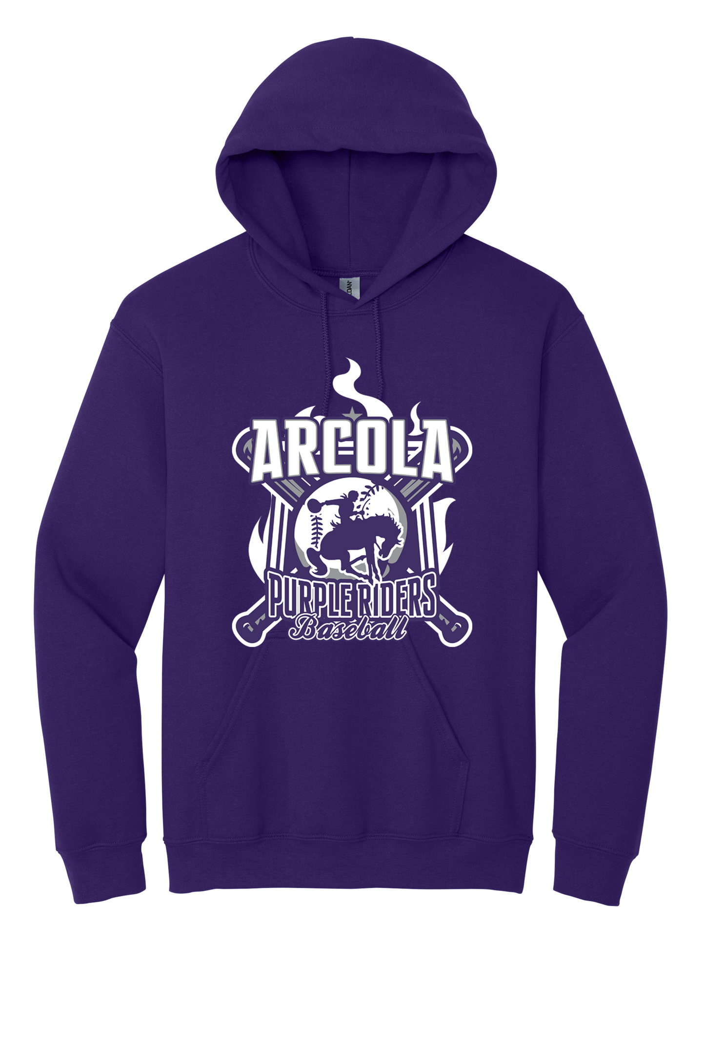 Arcola - Baseball - Design 05 -  Hooded Sweatshirt - Gildan 18500