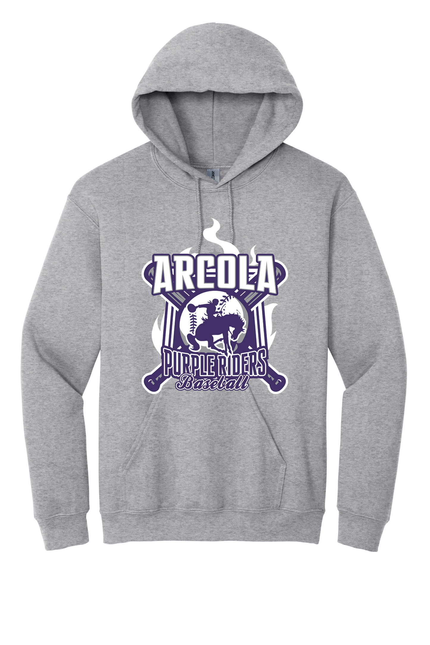 Arcola - Baseball - Design 05 -  Hooded Sweatshirt - Gildan 18500