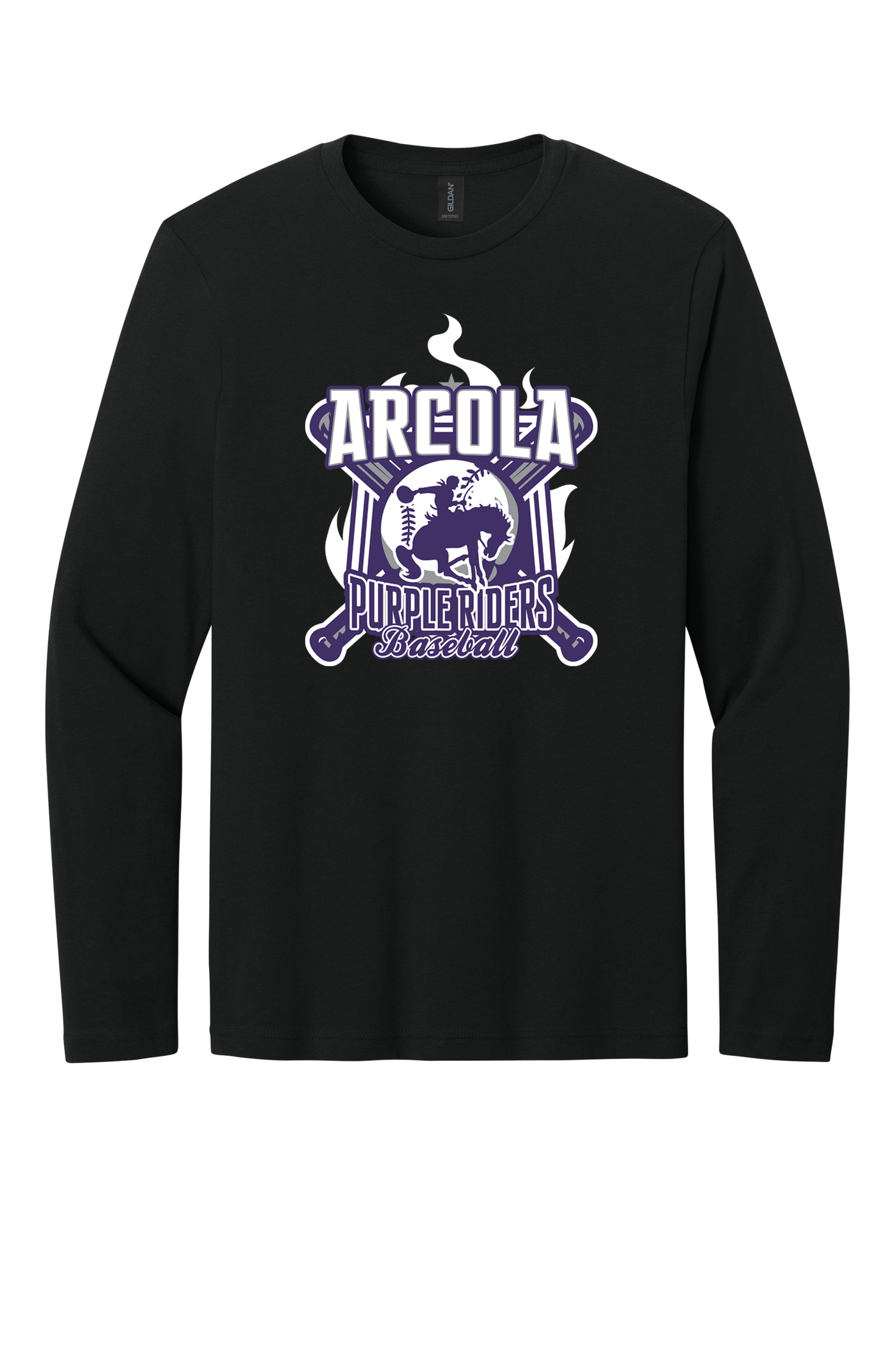 Arcola - Baseball - Design 05 -  Long Sleeve T - Gildan 64400