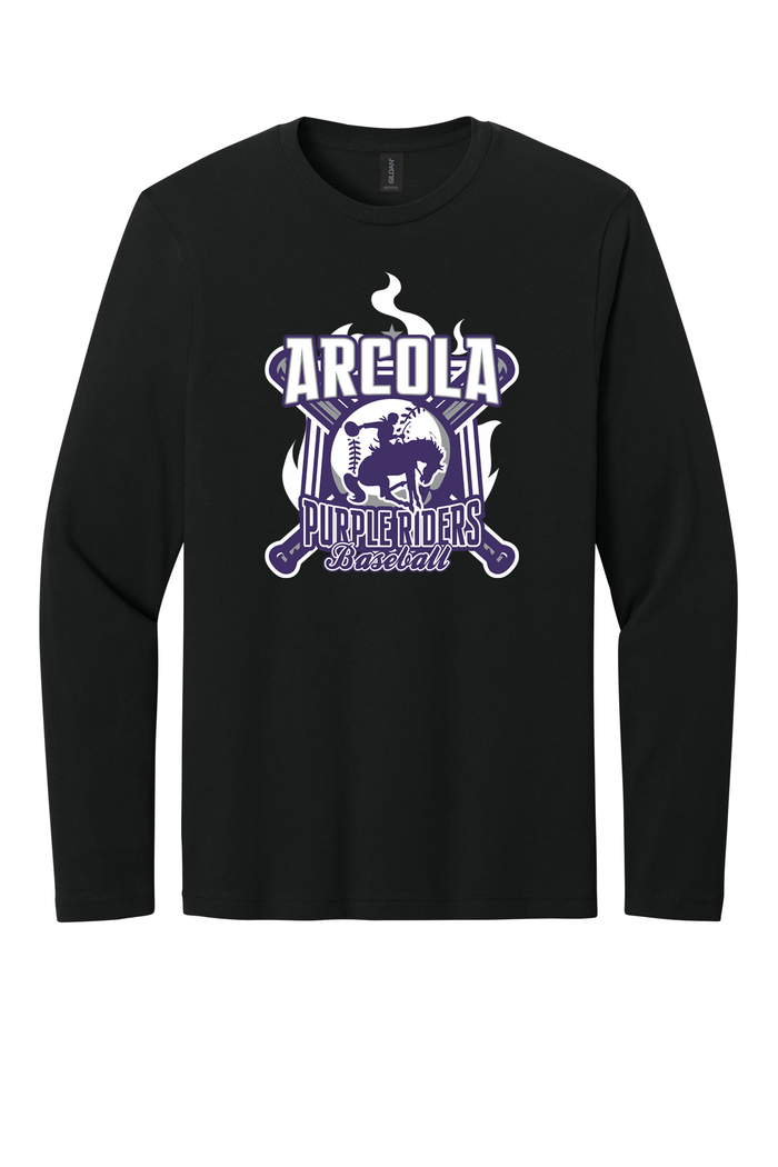 Arcola - Baseball - Design 05 -  Long Sleeve T - Gildan 64400