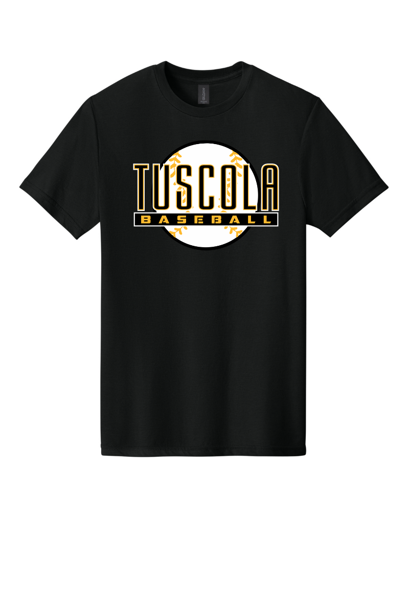 Tuscola Hornets Baseball Youth Gildan Softstyle CVC Tee - Ball Logo