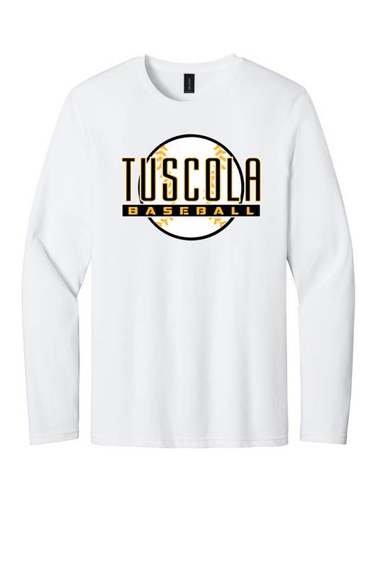 Tuscola Hornets Baseball 2026 - Gildan Softstyle Long Sleeve T-Shirt - Ball Logo - 64400