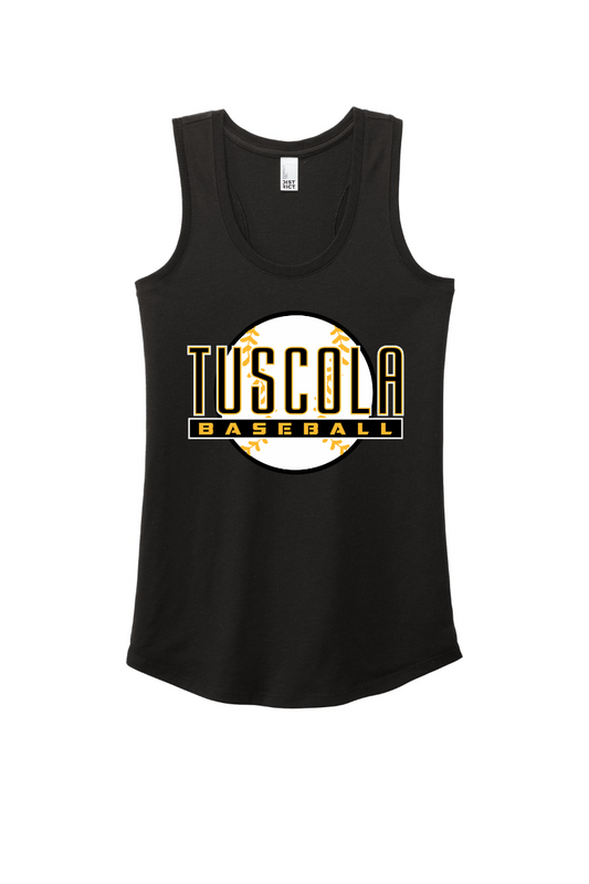 Tuscola Hornets Baseball 2026 - District Women's Perfect Tri Racerback Tank - Ball Logo - DM138L
